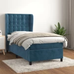 Κρεβάτι Boxspring με Στρώμα Σκούρο Μπλε 80 x 200 εκ. Βελούδινο Μπλε 3129421