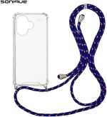 Θήκη Σιλικόνης με Κορδόνι Sonique Armor Clear Xiaomi Redmi Note 13 Pro Plus 5G Rainbow Μπλε - Sonique - Rainbow Μπλε - Redmi Note 13 Pro Plus 5G - Θήκες Πλάτης