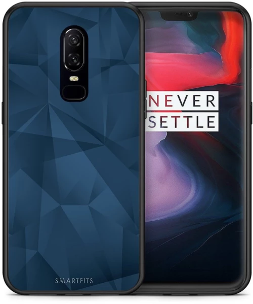 Geometric Blue Abstract - OnePlus 6 case