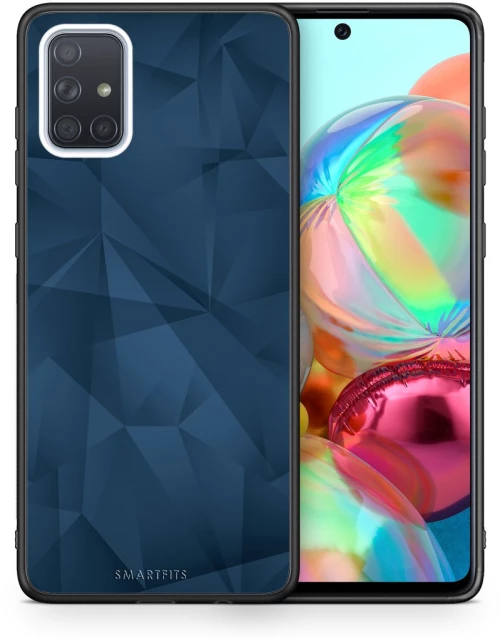 Geometric Blue Abstract - Samsung Galaxy A71 case