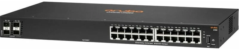 Aruba 6100 Managed L2 Switch με 24 Θύρες Gigabit (1Gbps) Ethernet και 4 SFP Θύρες (JL678A)