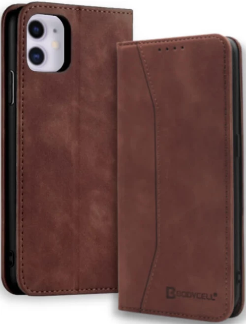 Bodycell Θήκη - Πορτοφόλι Apple iPhone 11 - Dark Brown (5206015057731)