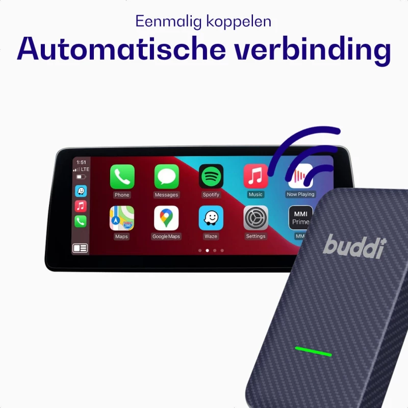 Buddi Bluetooth Apple Carplay Adapter - Ασύρματος Αντάπτορας Bluetooth για Apple CarPlay - Blue - (8719246387678)