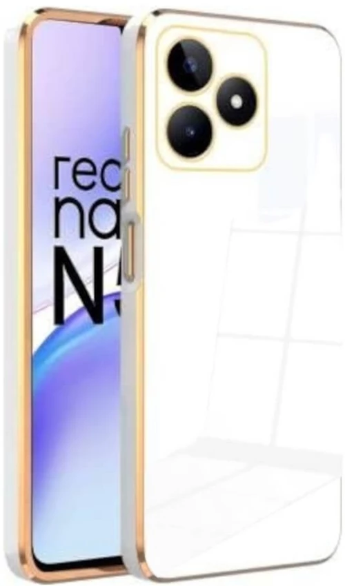 Bodycell Gold Plated - Θήκη Σιλικόνης Realme C53 / Narzo N53 - White (5206015073984)