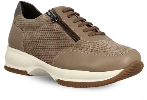 Γυναικεία Δερμάτινα Sneaker Parex Nude