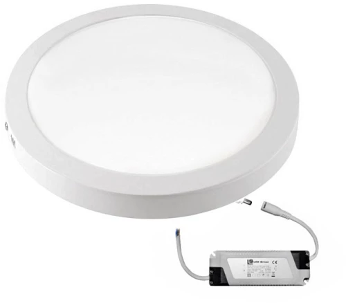 Adeleq Led Φωτιστικό Επίτοιχο Αλουμινίου Στρογγυλό 24W 4000K Λευκό D300 21-0253101
