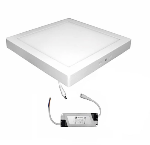 Adeleq Led Φωτιστικό Επίτοιχο Αλουμινίου Τετράγωνο 24W 6300K Λευκό D300 21-02532000