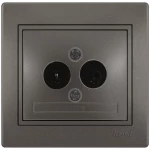 Lezard Πρίζα HI-FI με 2 Εξόδους Ανθρακί Mira (Πλήρης) 701.4141182