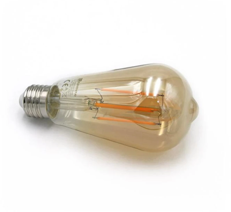 Adeleq Λάμπα LED COG Αβοκάντο ST64 Φ64 Ε27 8W Μελί 2200K 13-2764800