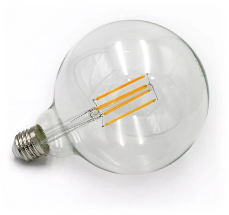 Adeleq LED Λάμπα COG Globe Φ125 Διάφανο Ε27 12W 230V Λευκό 13-271125121