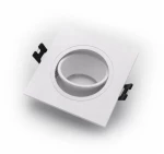 Adeleq Σποτ PC Τετράγωνο Ψευδοροφής Κινητό Φ93mm Ντουί GU10 Λευκό 21-0470920