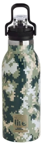 Ecolife Θερμός 550ml Με Sport Πώμα Pixels 33-BO-3027
