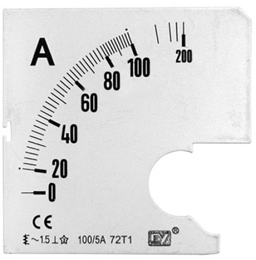 Adeleq Πλάκες Ενδείξεως Αμπερομέτρων 72x72mm 100/5Α 11-401007