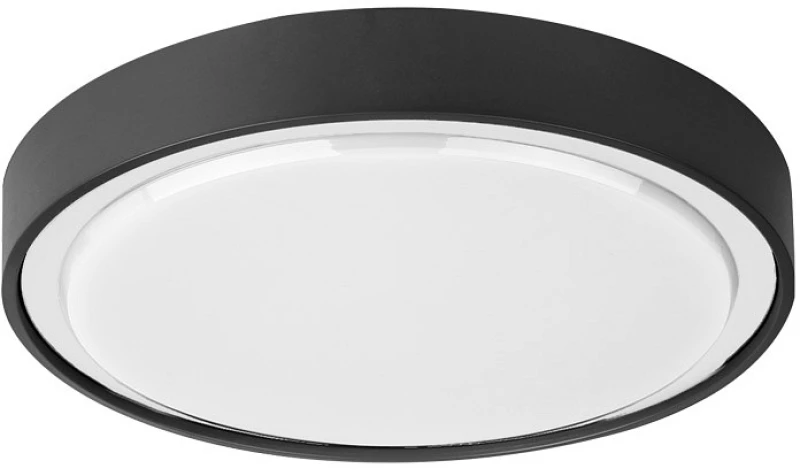 Adeleq Led Πλαφονιέρα Pc Στρογγυλή Φ300mm 18W 4000K Ip65 Γραφίτης 21-01811