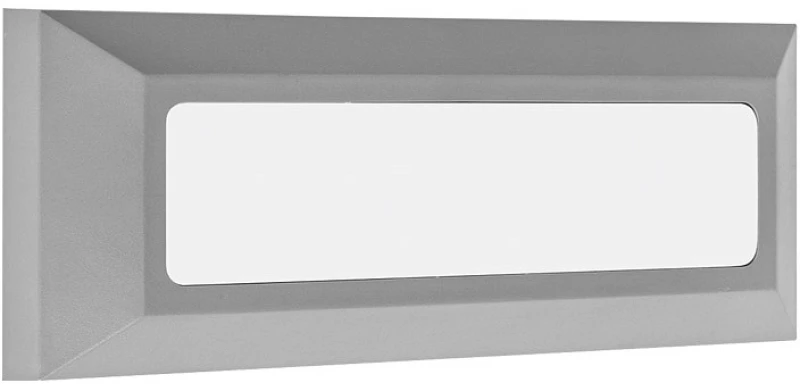 Adeleq Led Φωτιστικό PC Επίτοιχο Ορθογώνιο 4W 3000Κ Ip65 Γκρι 3-976