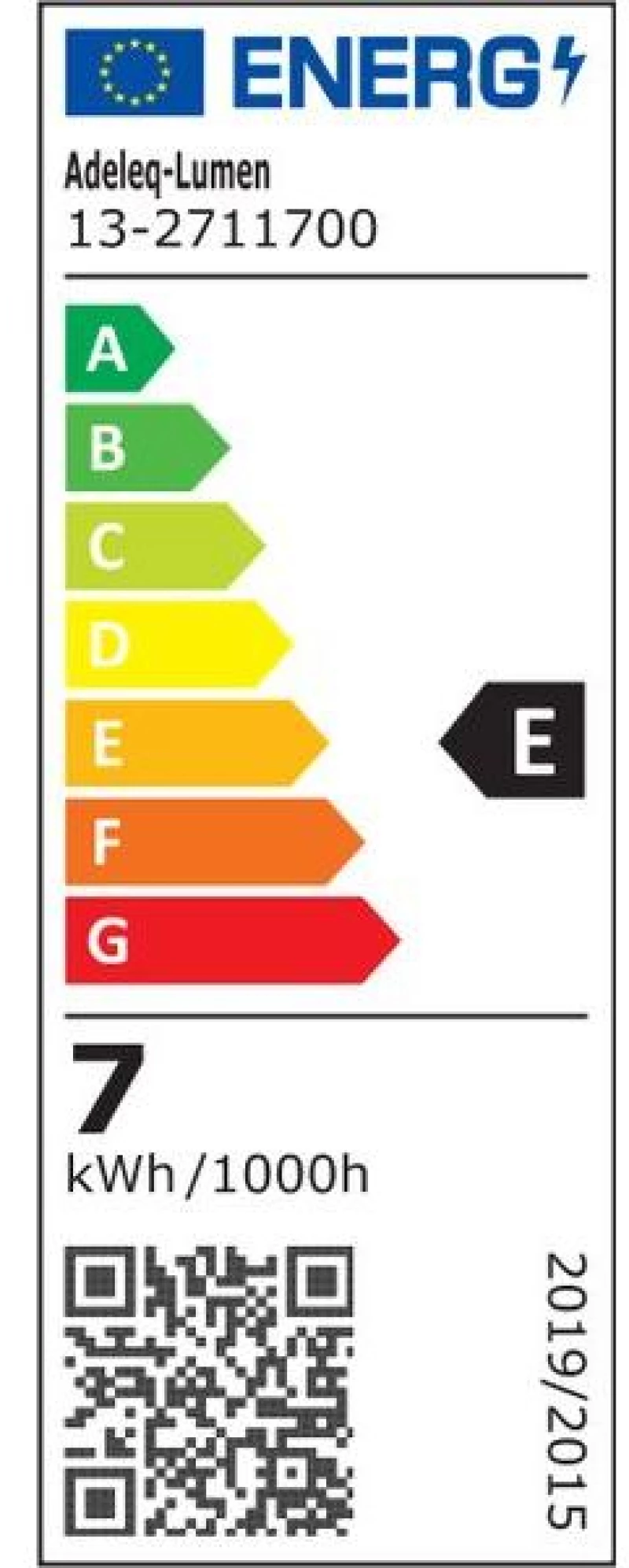 Adeleq Led Λάμπα Cog Σφαιρικό Διάφανο Ε27 7W 230V Θερμό 13-2711700