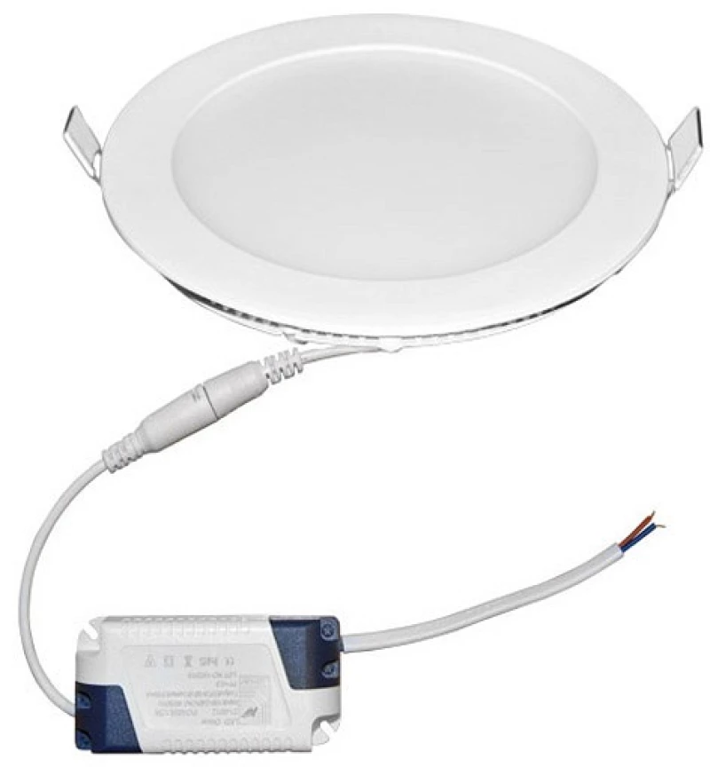 Adeleq Led Φωτιστικό Ψευδοροφής Αλουμινίου Στρογγυλό 12W 4000K 120ο Λευκό 21-012101