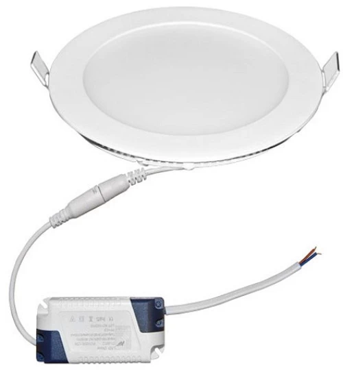 Adeleq Led Φωτιστικό Ψευδοροφής Αλουμινίου Στρογγυλό 12W 4000K 120ο Λευκό 21-012101