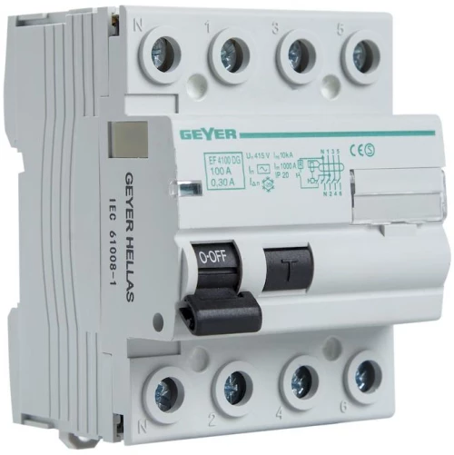 Ρελέ διαφυγής 4P 100A 300mA AC