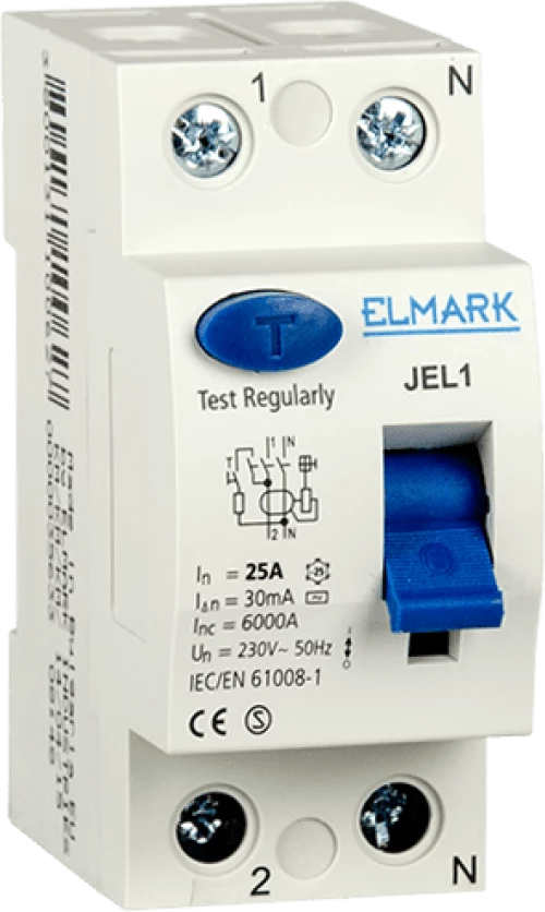 RESIDUAL CURRENT DEVICE JEL1 6kA 2P 25A/30mA