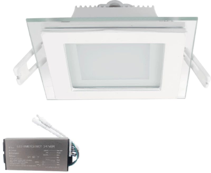 LED PANEL SQUARE GLASS 18W 2700-3000K 200X200+EM