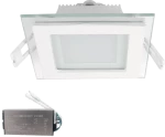 LED PANEL SQUARE GLASS 18W 2700-3000K 200X200+EM