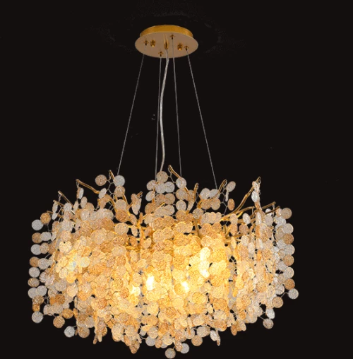 SMITH CHANDELIER 6XG9 GOLD/CRYSTALS