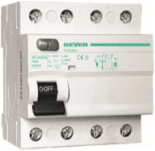 Ρελέ διαφυγής 4P 80A 100mA AC