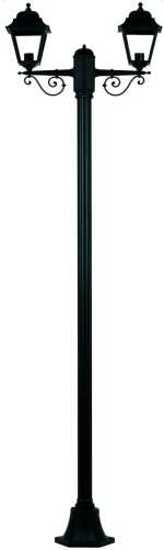 ΚΟΛΟΝΑ  324 200CM +ΚΕΦΑΛΗ ΑΛΟΥΜΙΝΙΟΥ ΔΙΦΩΤΗ  3126 - 22 ΜΑΥΡΟ