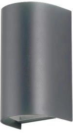 ΑΠΛΙΚΑ ΠΛΑΣΤΙΚΗ ΟΒΑΛ ΜΕΓΑΛΗ UP AND DOWN,GU10 ΓΚΡΙ ,IP65 110x85x195