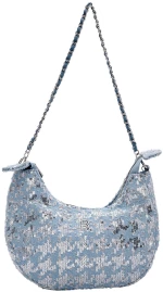 Τσάντα ώμου με παγιετες BS23202 - Γαλάζιο Bag to Bag