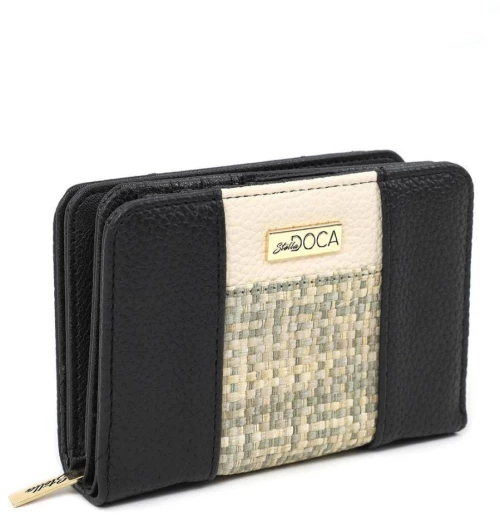 Πορτοφόλι μαύρο doca 66662