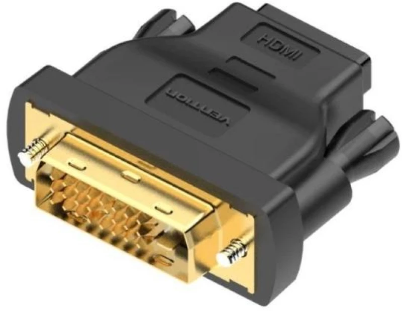 Vention dvi (24+1) Male to Hdmi Female Adapter Black (Ecdb0) (Venecdb0)