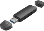 Vention 2 in 1 usb 3.0 a / Type-c Card Reader (Sd+tf) Black Dual Drive Letter (Clkb0) (Venclkb0)