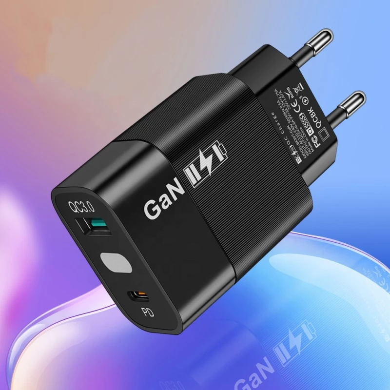 Techsuit® Φορτιστής Χωρίς Καλώδιο με Θύρα USB-A και USB-C 65W Quick Charge 3.0 Μαύρος (CHPD131) BULK