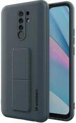 Wozinsky Kickstand θήκη Xiaomi Redmi 9 εύκαμπτη θήκη σιλικόνης με βάση Stand χρώματος Νavy