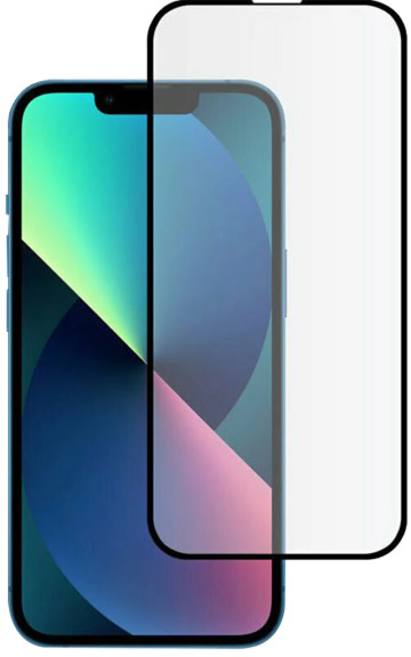 Nuon® Tempered Glass 3D / 9H  Full Glue - Cover iPhone 13 / 13 Pro -14 (6.1 ) Περίγραμμα Μαύρο