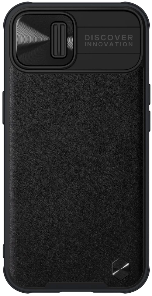 Nillkin® CamShield Leather Case for iPhone 13 Camera Protector Cover Μαύρο