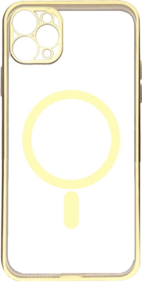 Tel Protect® Θήκη Διάφανη Magsafe Luxury iPhone 11 Pro Max με Χρυσό Περίγραμμα