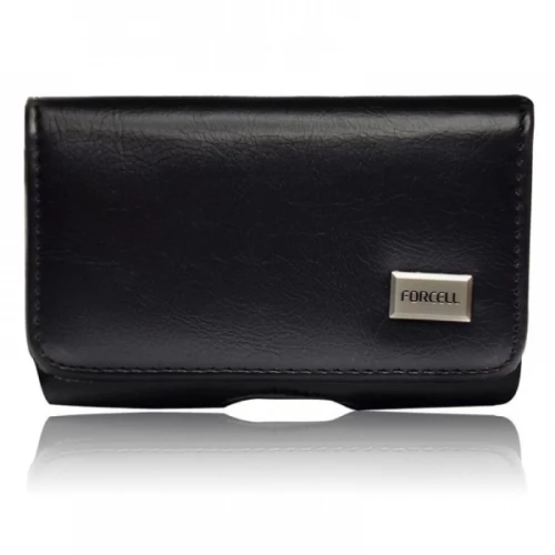 Δερμάτινη Θήκη Ζώνης για Κινητά έως 6.7 ίντσες Χρώματος Μαύρο