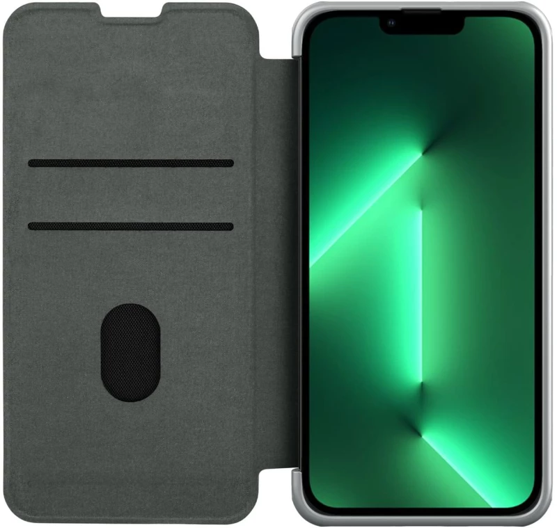 Nillkin Qin Pro Leather Case for iPhone 13 Pro Camera Protector Holster Cover Flip Cover Γκρί