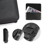 Nuon® Δερμάτινη Θήκη Ζώνης για Κινητά έως 6.5 ίντσες Χρώματος Μαύρο (Model 12)