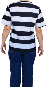 Γυναικείο T-shirt ριγέ ΑΣΠΡΟ/ΜΑΥΡΟ