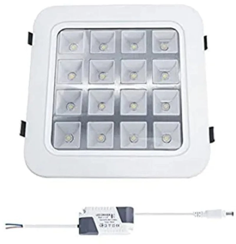 LED φωτιστικό οροφής 16W 220V - LED PANEL LIGHT SQUARE  WARM WHITE 15337