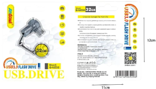 Andowl Στικάκι USB 3.0 Flash Drive 32GB Q-UZ32 - Flash Drive 075453