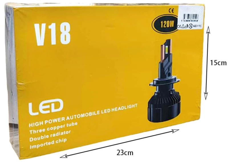 LED Λάμπα αυτοκινήτου H4 Hi/Low 120W V18 - LED headlight 024001