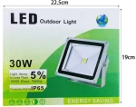 Προβολέας τοίχου IP65 Ισχύος 30W - LED outdoor lights 15592