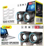 Andowl Ηχεία Υπολογιστή 2.0 Multimedia Q-YX332 - Mobile Desktop Multimedia Digital Speakers Z774191