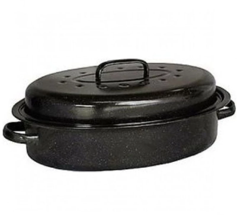 Sidirela Γάστρα Οβάλ Με Σχάρα Εμαγιέ Ø 36x26x11cm - Sidirela oval roaster E-2283