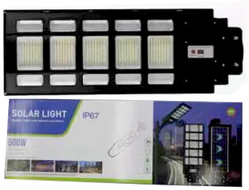 Ηλιακός προβολέας με τηλεχειριστήριο 500W IP67- Lylu Solar light 58028
